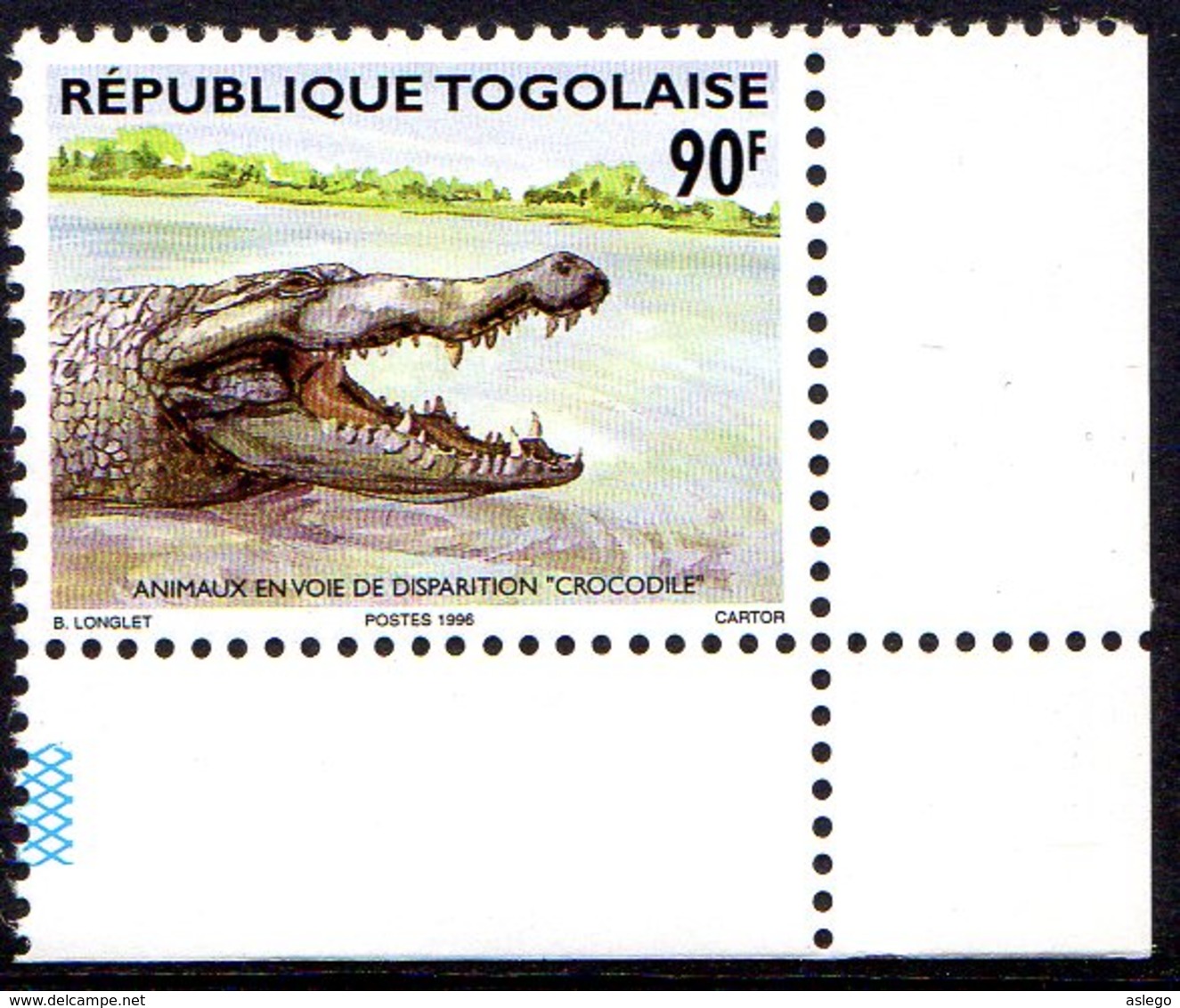 1996 Togo, Faune, Crocodile - Togo (1960-...)