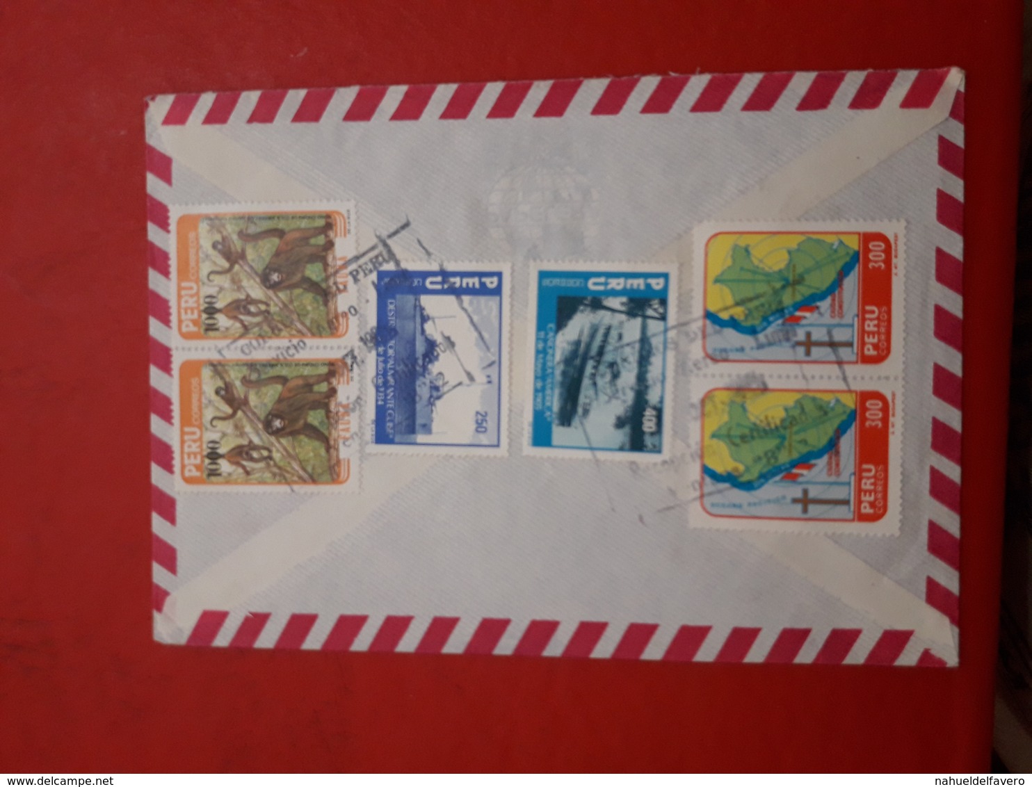 Peru Enveloppe Circulant Avec Beaucoup De Timbres - Peru