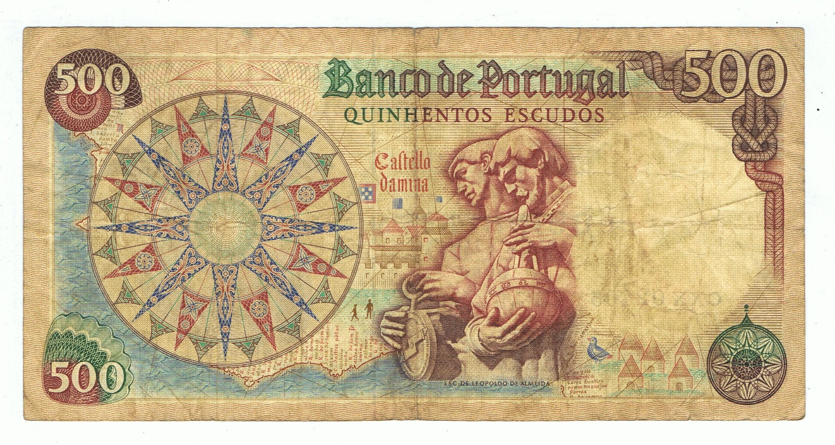 PORTUGAL»500 ESCUDOS»1966»PICK-170A.6»VF CONDITION»CIRCULATED - Portugal