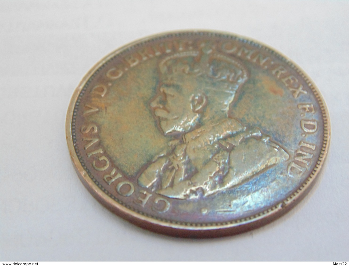 Australian 1 Penny 1923, King George V, Specimen Or Proof-like Coin With Cracked Die - Penny