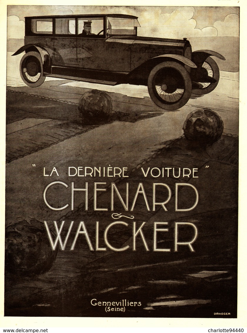 PUB VEHICULES " CHENARD & WALKER " 1920 ( 5 ) - Autres & Non Classés