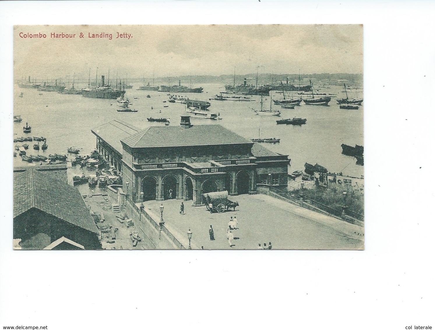 Ceylan Ceylon Sri Lanka Colombo Harbour & Landing Jetty Boat TB 2 Scans - Sri Lanka (Ceylon)