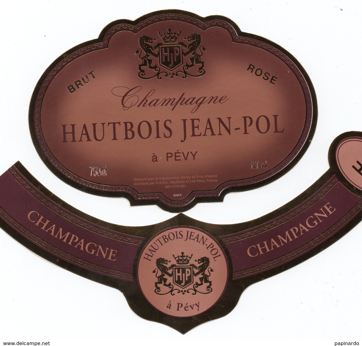 Etiquette De Champagne     "     J.paul   Hautbois - Champagne