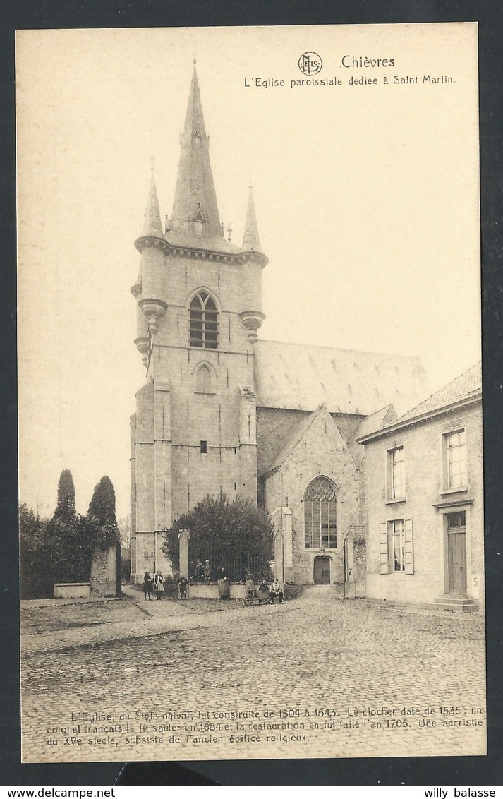 +++ CPA - CHIEVRES - L'Eglise Paroissiale Dédiée à St Martin - Nels   // - Chievres