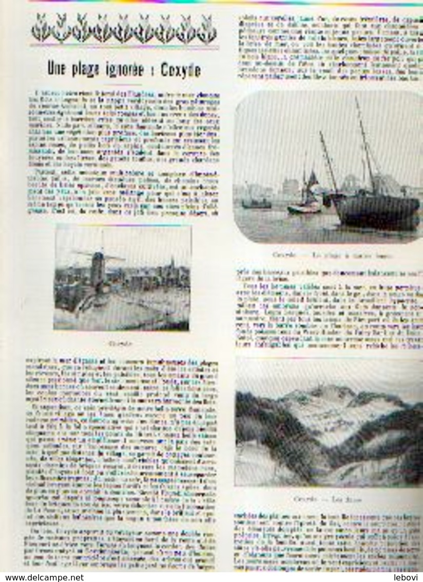 « Une Plage Ignorée : COXYDE » Article Extrait Du « Bulletin Du Touring Club De Belgique » - 30/07/1910 - 1900 - 1949