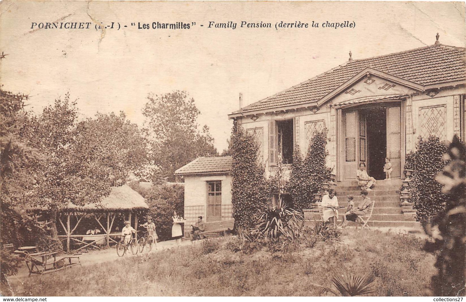 44-PORNICHET- " LES CHARMILLES- FAMILLY PENSION- DERRIERE LA CHAPELLE - Pornichet
