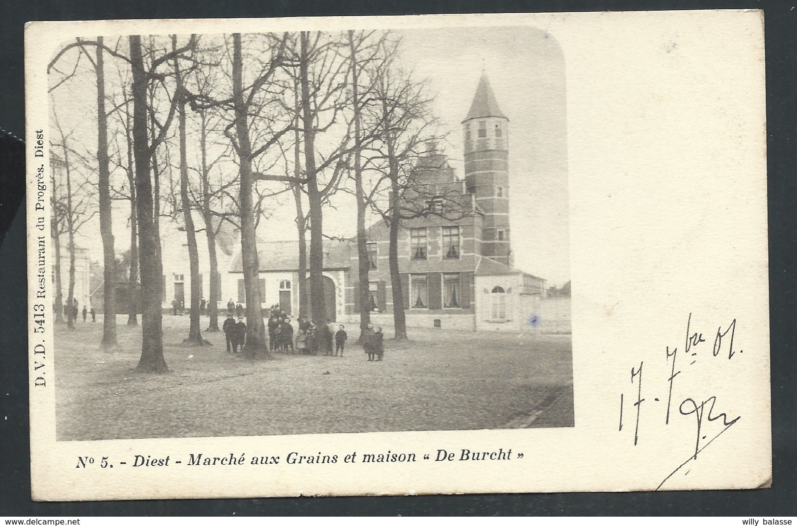 +++ CPA - DIEST - Marché Aux Grains Et Maison " De Burcht " - DVD 5413   // - Diest