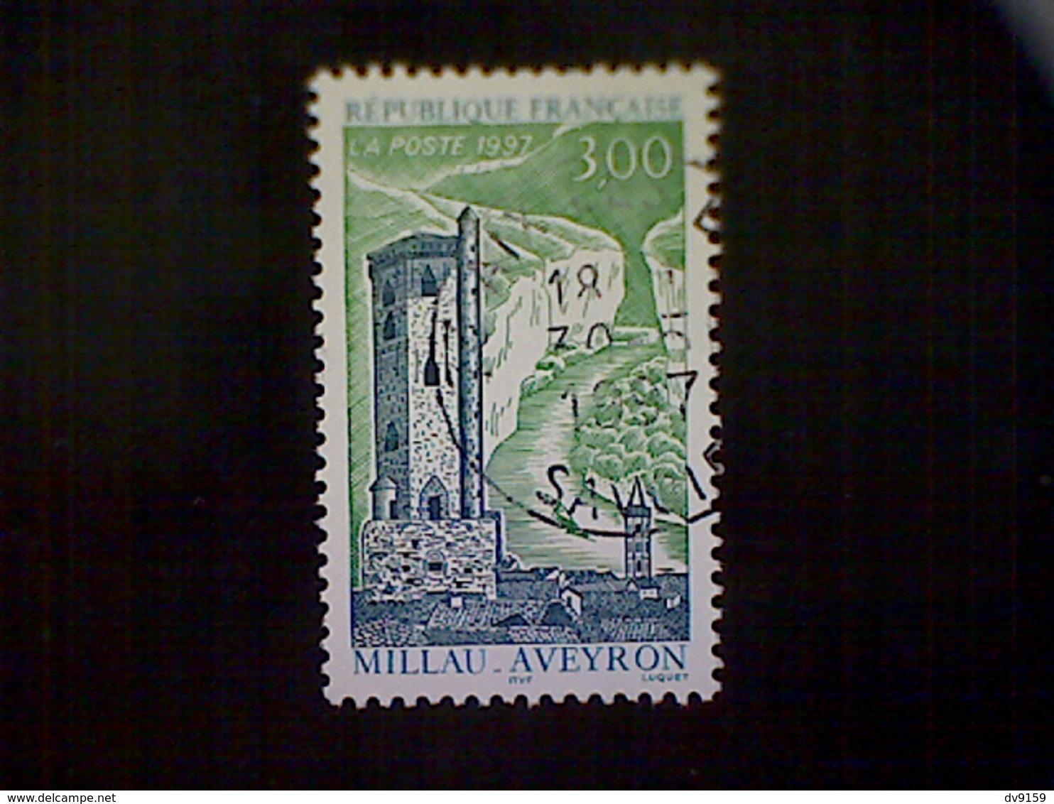 France, Scott #2563, Used (o), 1997, French Scenes, Millau In Aveyron, 3frs, Green And Dark Blue Green - Used Stamps