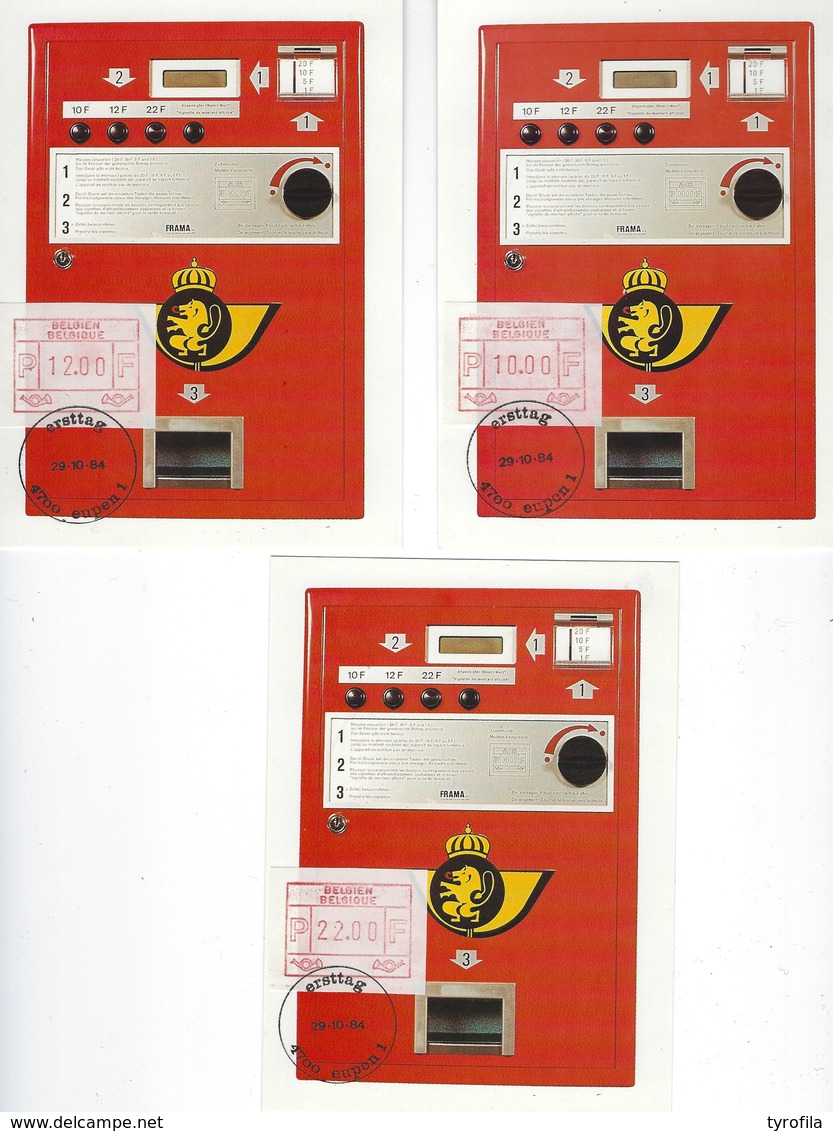 België   O.B.C.  Frankeerzegels  ATM 58   Eerste Dag  Eupen - 1980-1999