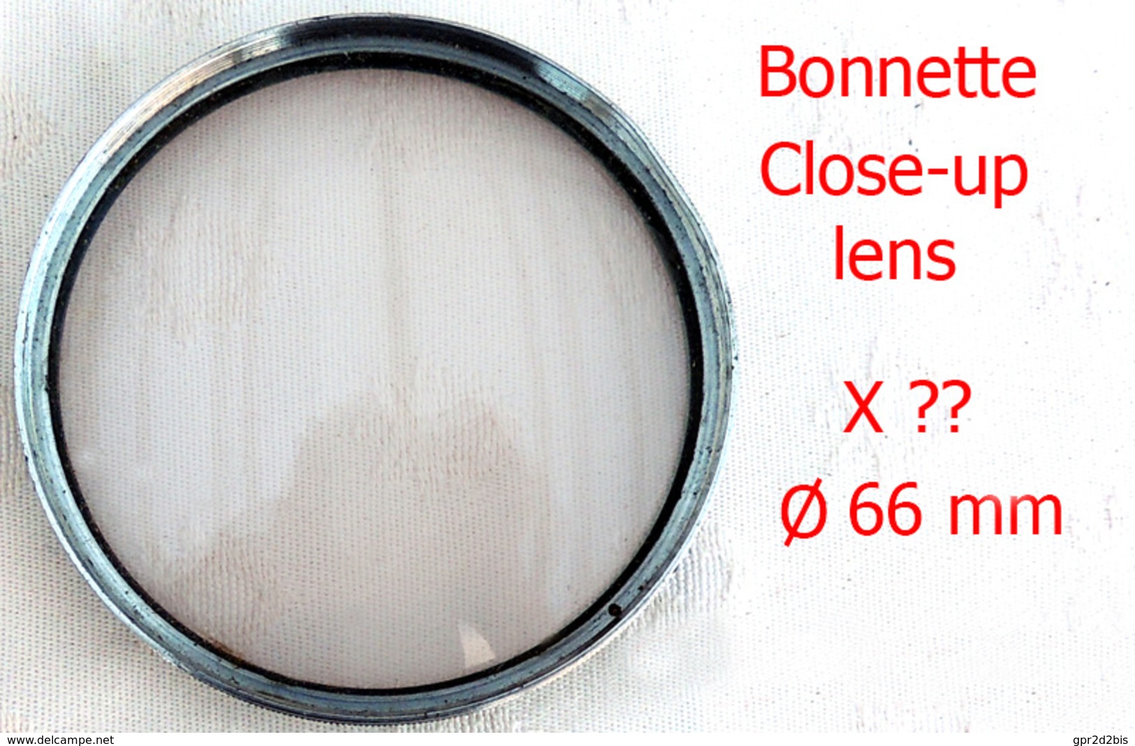 Ancienne & Grande Bonnette Close-up Lens Diam 66mm Grossissement ? Pour Macrophotographie - Lentilles