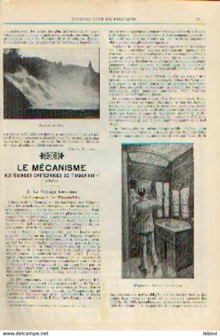 « Le Voyage Terrestre – La Compagnie Des Wagons-Lits» Partie Complète D’un Article Extrait Du « Bulletin Du ---> - Chemin De Fer