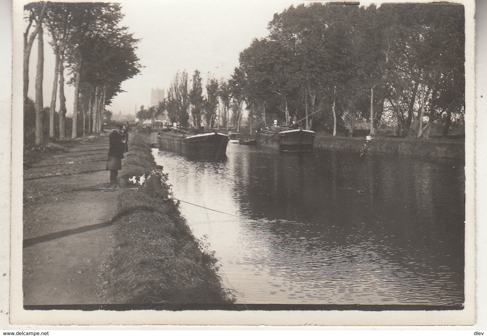 Canal - Péniches - à Siter - Kanaal, Aken, Te Situeren - Photo Format 6.5 X 9 Cm - Lieux