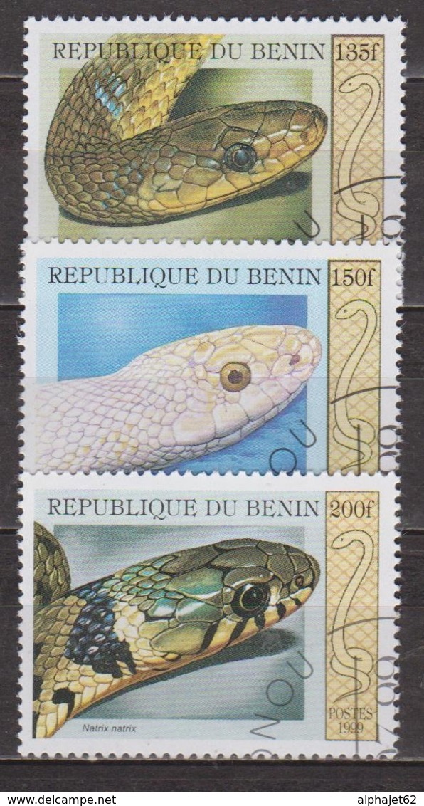 Faune - Reptiles - BENIN - Serpents - N° 914-915-916 - 1999 - Bénin – Dahomey (1960-...)