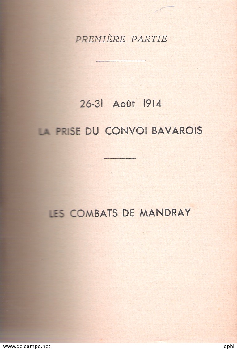 Peu Courant Livre BCA - " Les Chasseurs Alpins à Mandray Et à La Tête De La Béhouille" (combats Vosges 1914) - 1914-18