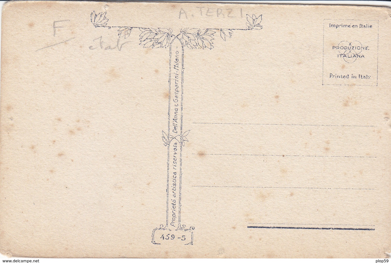 Cpa 2 Scans Illustrateur A Terzi Femme Art Nouveau - Other & Unclassified