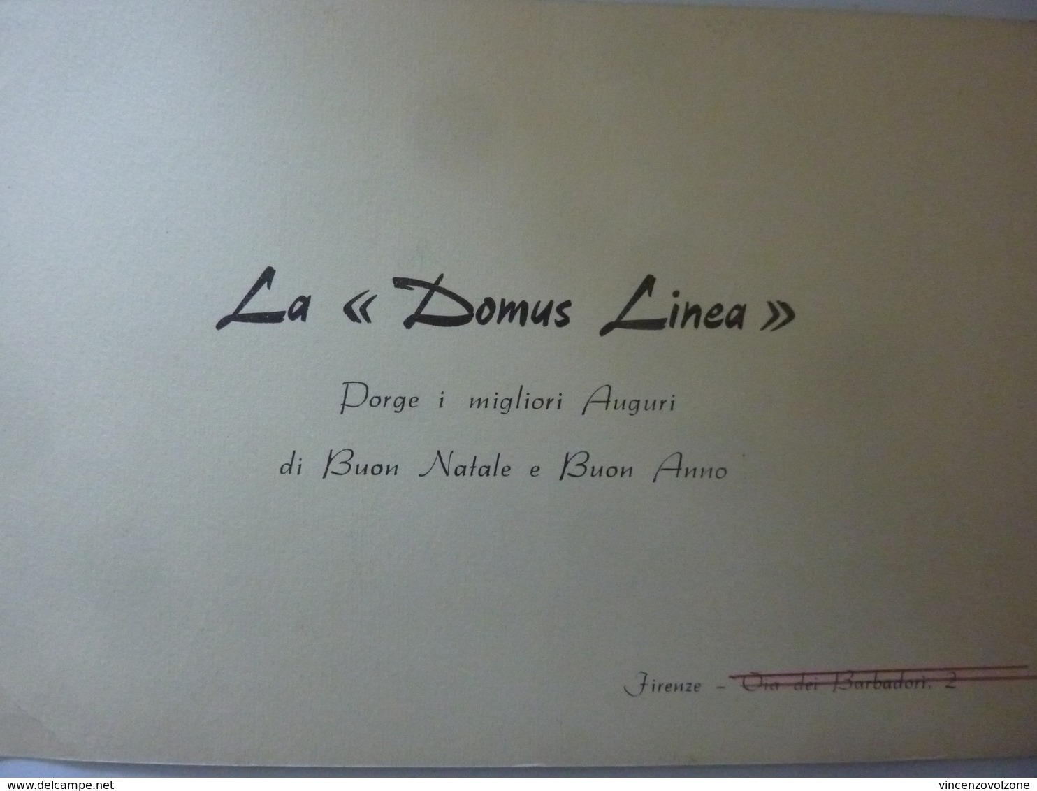 Biglietto Auguri Pubblicitario "LA DOMUS LINEA Firenze" Anni '60 - Pubblicitari