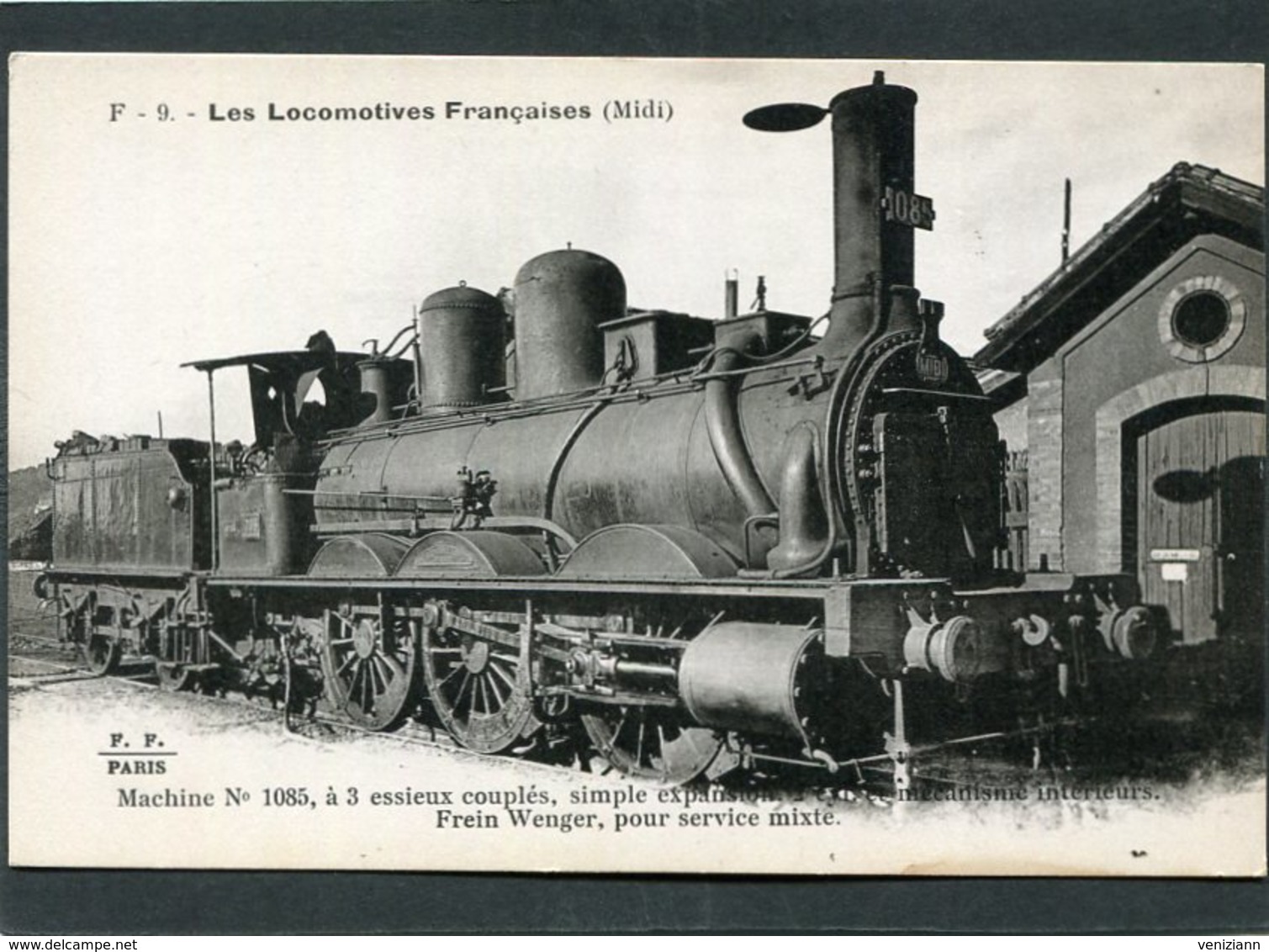 CPA - Les Locomotives Françaises (Midi) - Machine N° 1085 - Matériel