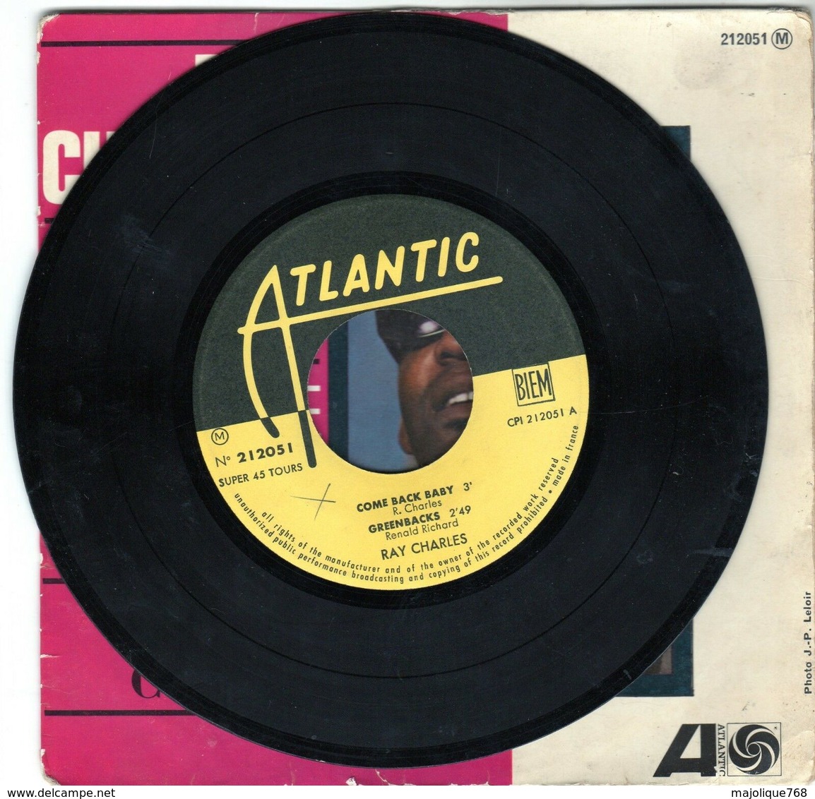 Ray Charles - Come Back Baby - Atlantic 212051 - 1962 - - Soul - R&B