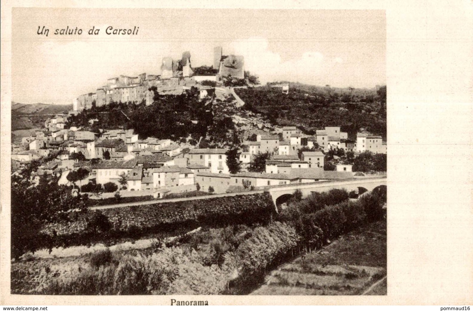 CPA Un Saluti Da Carsoli Panorama - L'Aquila