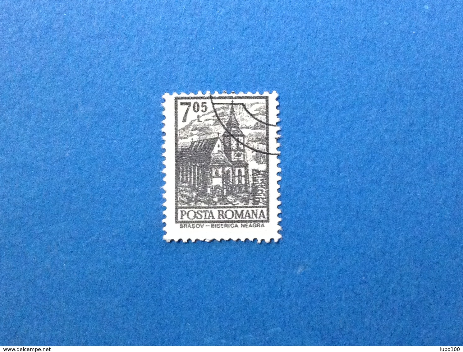 ROMANIA POSTA ROMANA CHIESA BISERICA NEAGRA BRASOV 705 L FRANCOBOLLO USATO STAMP USED - Usati