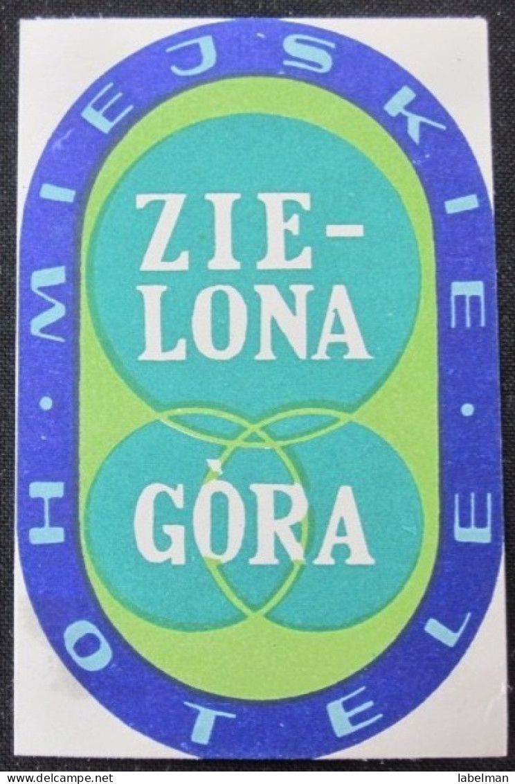 HOTEL CEDOK MIEJSKIE ZIELONA GORA CSSR CZECH BULGARIA CROATIA POLAND LUGGAGE LABEL ETIQUETTE AUFKLEBER DECAL STICKER - Hotel Labels