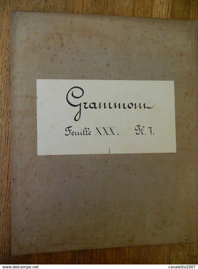 GRAMMONT +MILITARIA:TRES RARE CARTE MILITAIRE DE GRAMMONT ET ENVIRONS ENTRE 1860-1870 - Documents