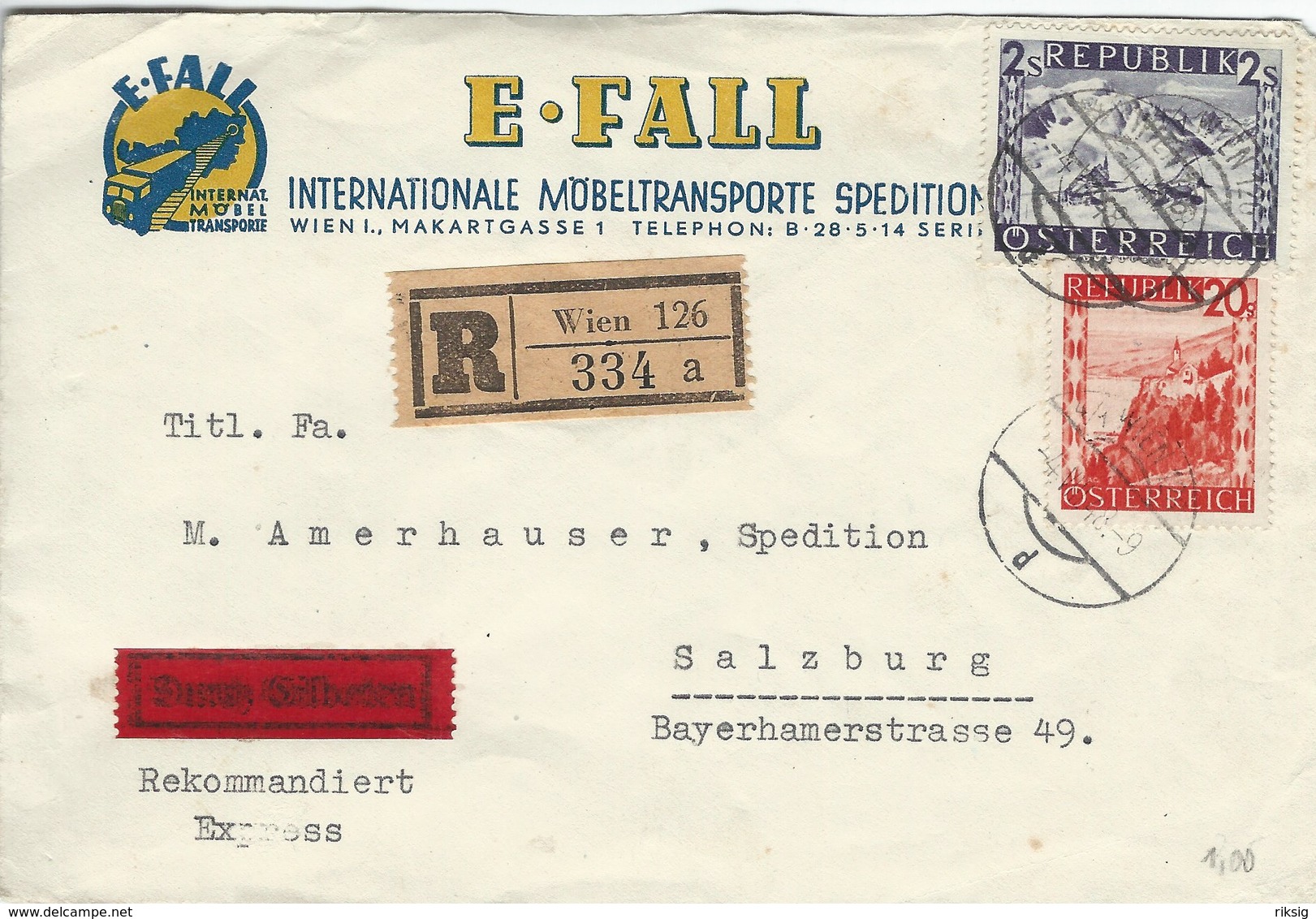 Austria - Registered Letter. Used 1948.  H-1550 - Storia Postale