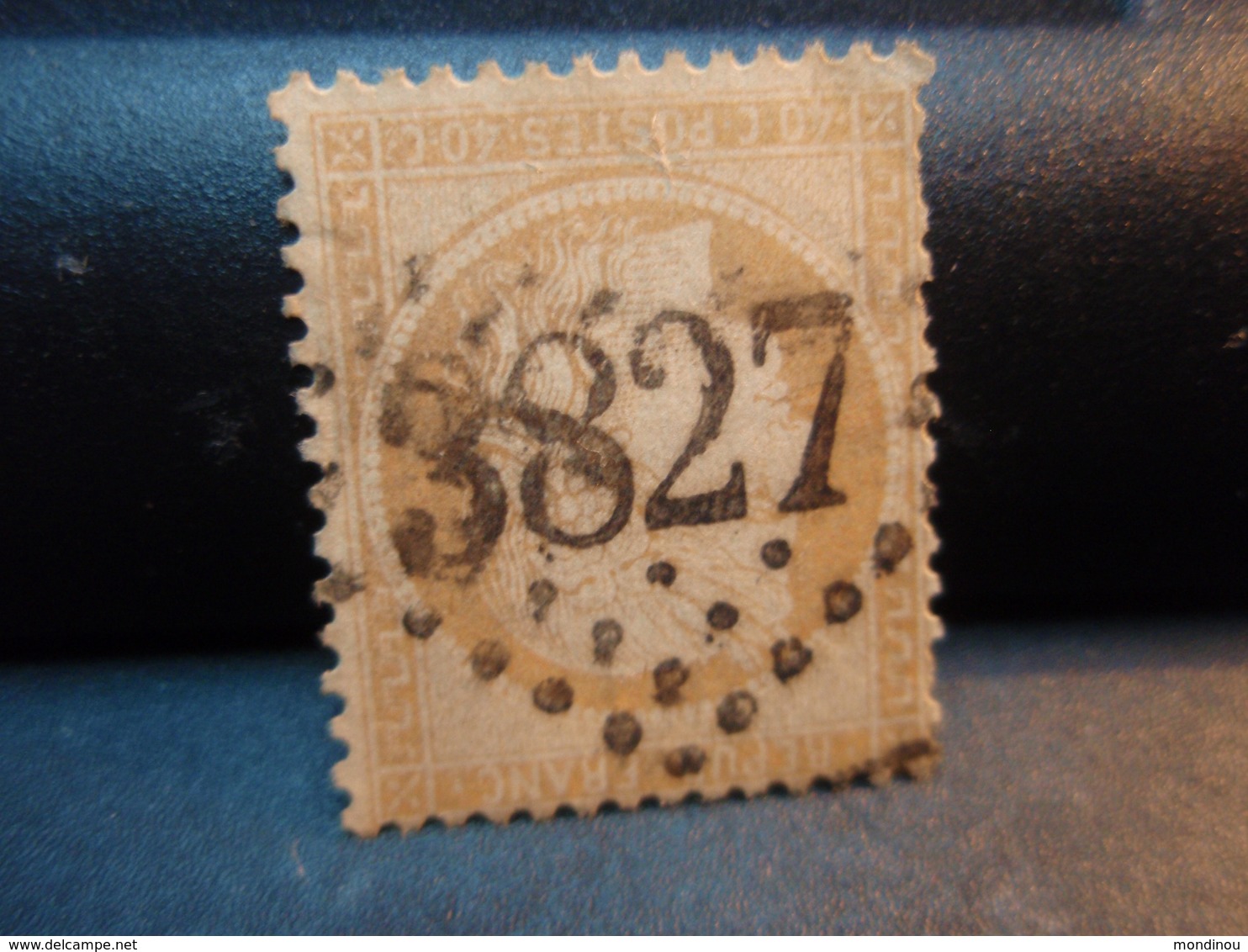 TIMBRE TYPE CERES 40C ORANGE, TIMBRE OBLITERE  Numéroté 3827 -  Couleur Claire - 1870 Beleg Van Parijs