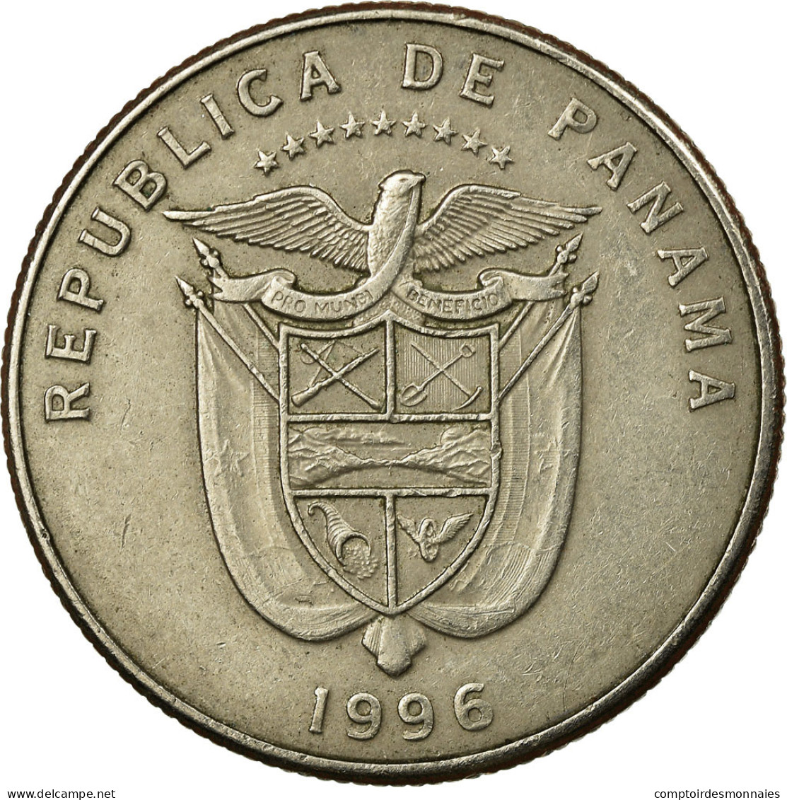 Monnaie, Panama, 1/4 Balboa, 1996, Royal Canadian Mint, TTB, Copper-Nickel Clad - Panamá