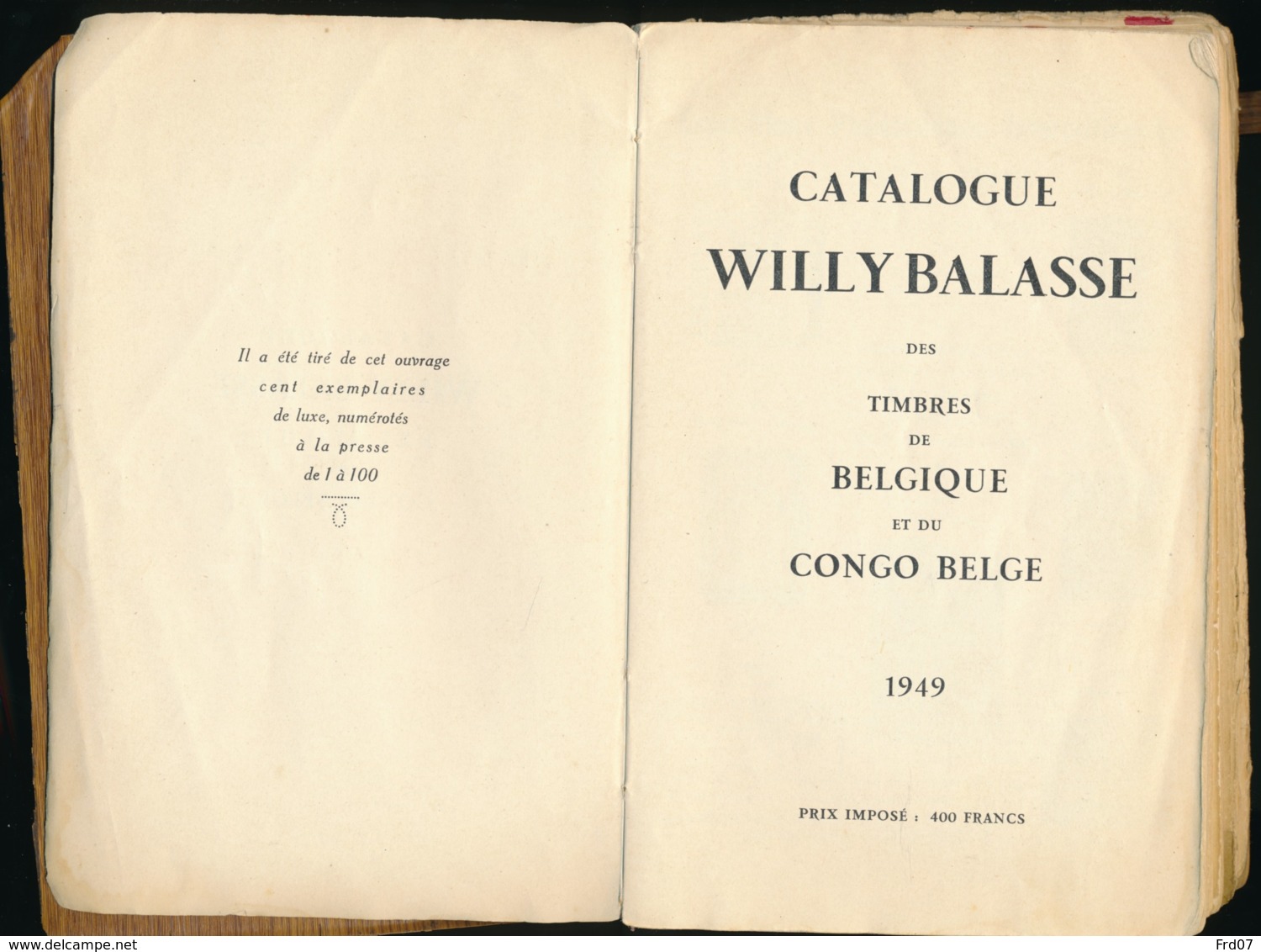 Catalogue Willy Balasse - Belgique Et Congo Belge 1949 - Etat = Utilisés Intensivement. - Guides & Manuels