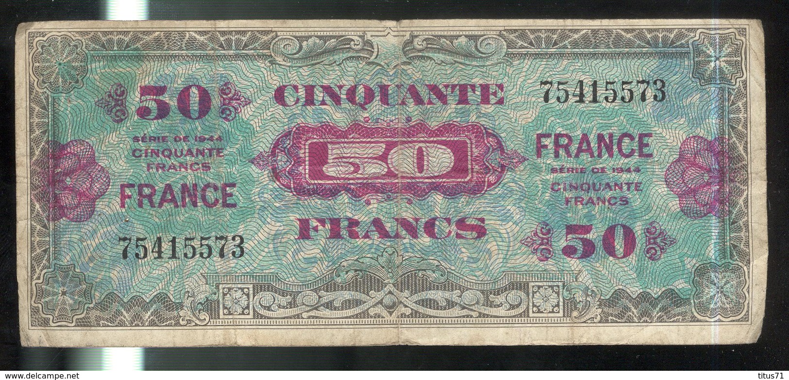 Billet 50 Francs France 1944 Sans Série - 1945 Verso France