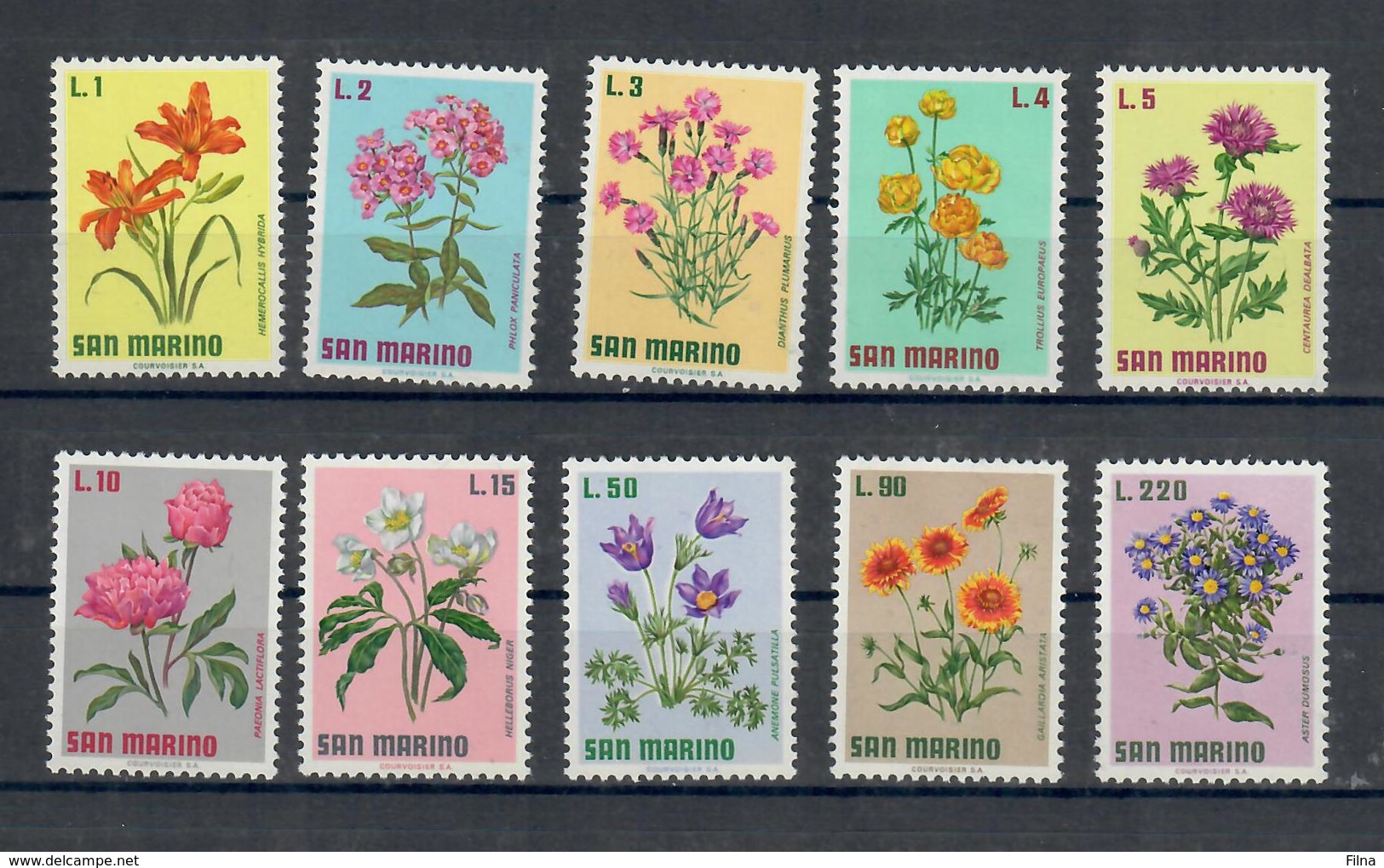 SAN MARINO 1971 - FLORA  FIORI - SERIE COMPLETA - MNH ** - Nuovi