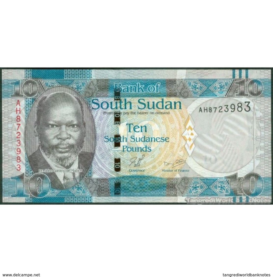 TWN - SOUTH SUDAN 7 - 10 Pounds 2011 Prefix AH UNC - Zuid-Soedan