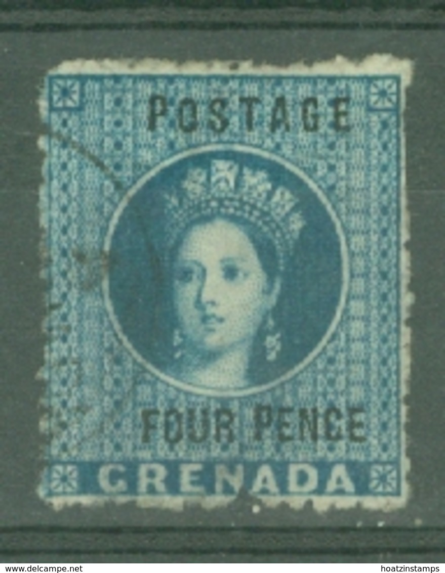 Grenada: 1881   QV  'Postage' OVPT - Surcharge   SG23     4d     Used - Grenada (...-1974)