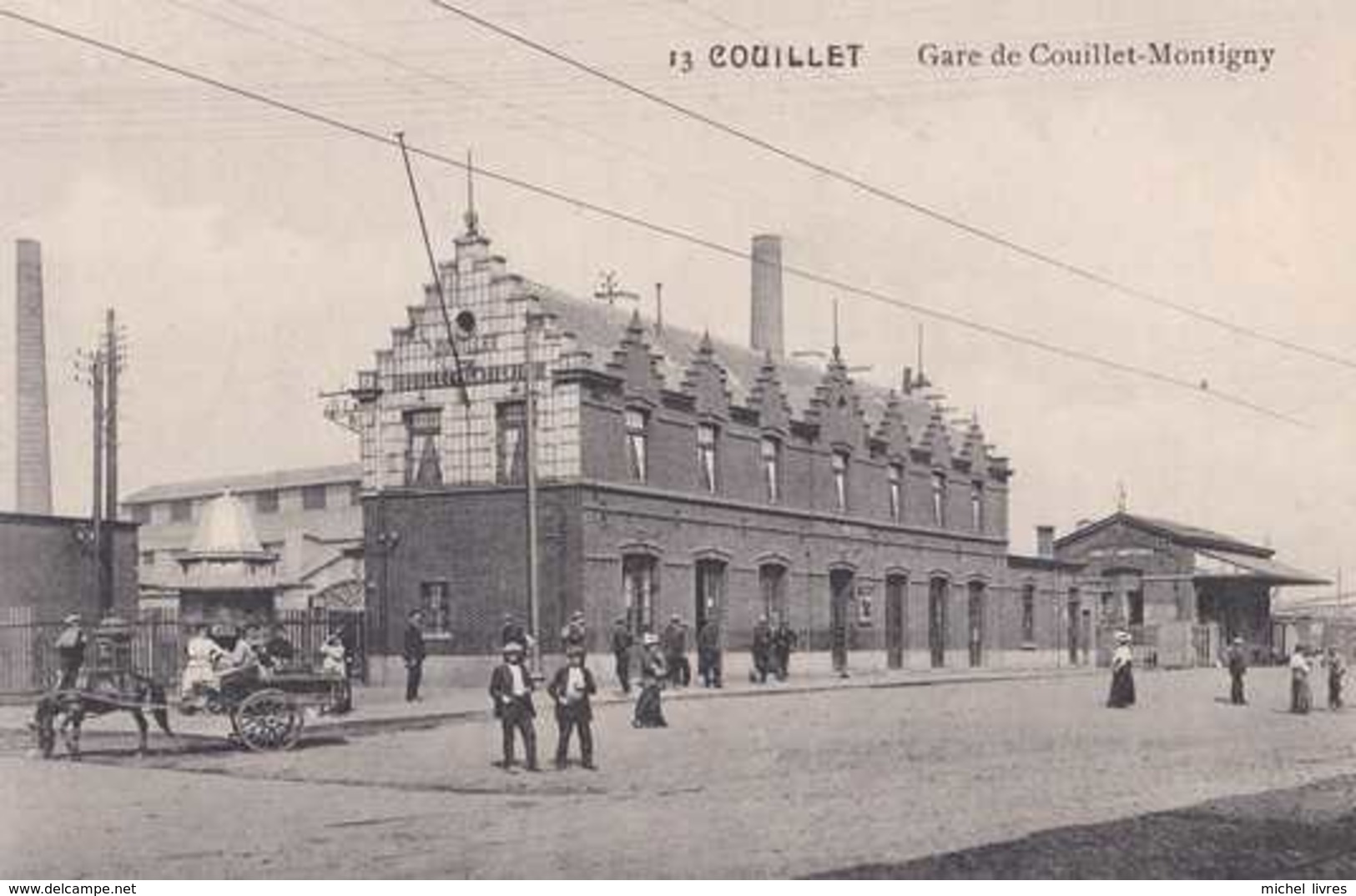 Couillet - Gare De Couillet-Montigny - Pas Circulé - Animée - Voiture Attelée - TBE - Charleroi - Charleroi
