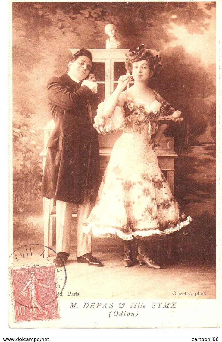 - CPA SPECTACLE - M. DEPAS & Mlle SYMX (Odéon 1905) - Photo Oricelly - - Théâtre