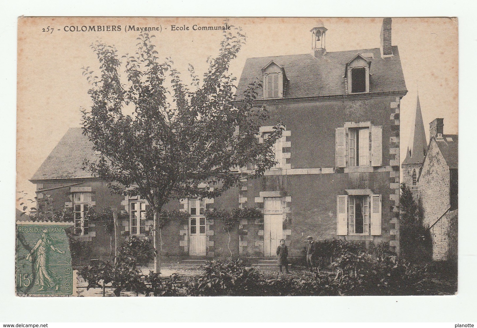 COLOMBIERS - École Communale - Rare Cpa Animée 1910s - Autres & Non Classés