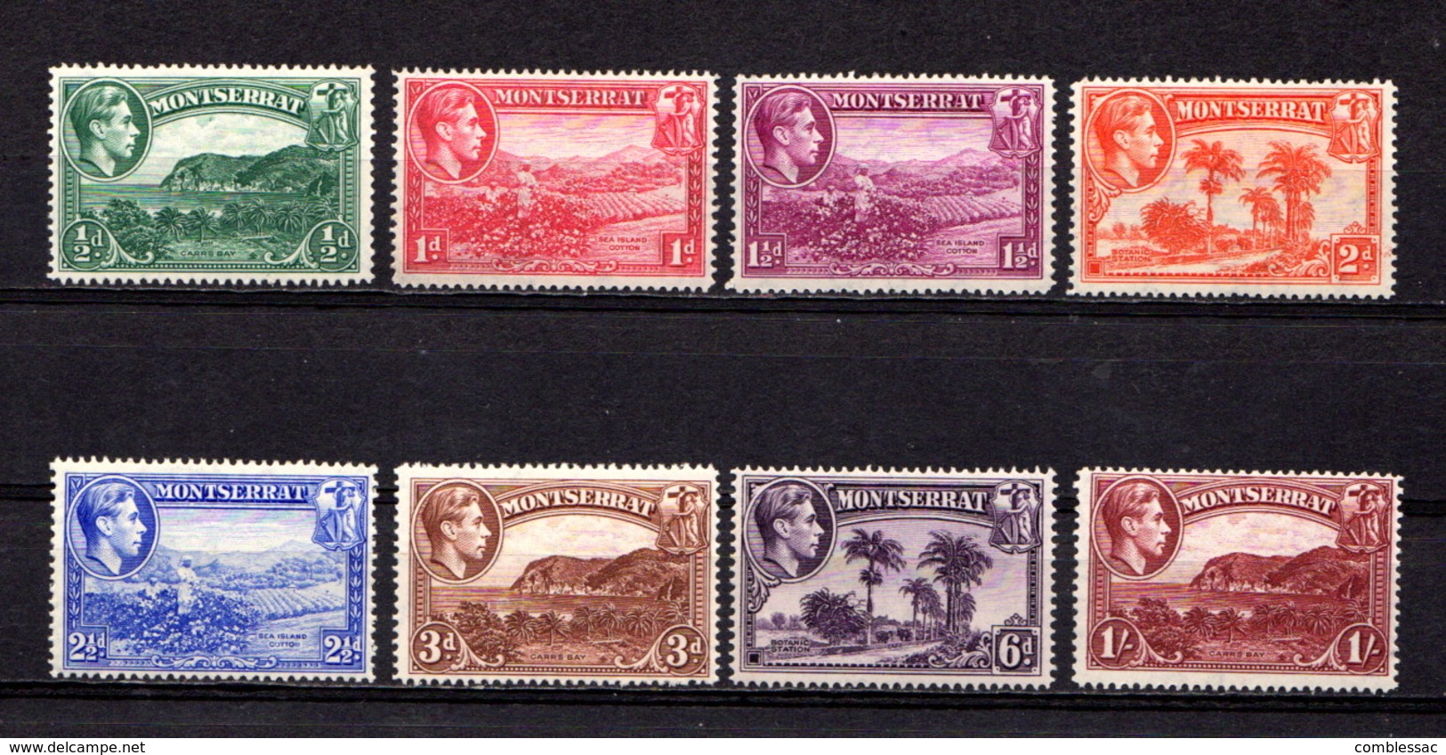 MONTSERRAT    1938    Various  Designs   Short  Set  Of  8   Perf 14    MNH - Montserrat