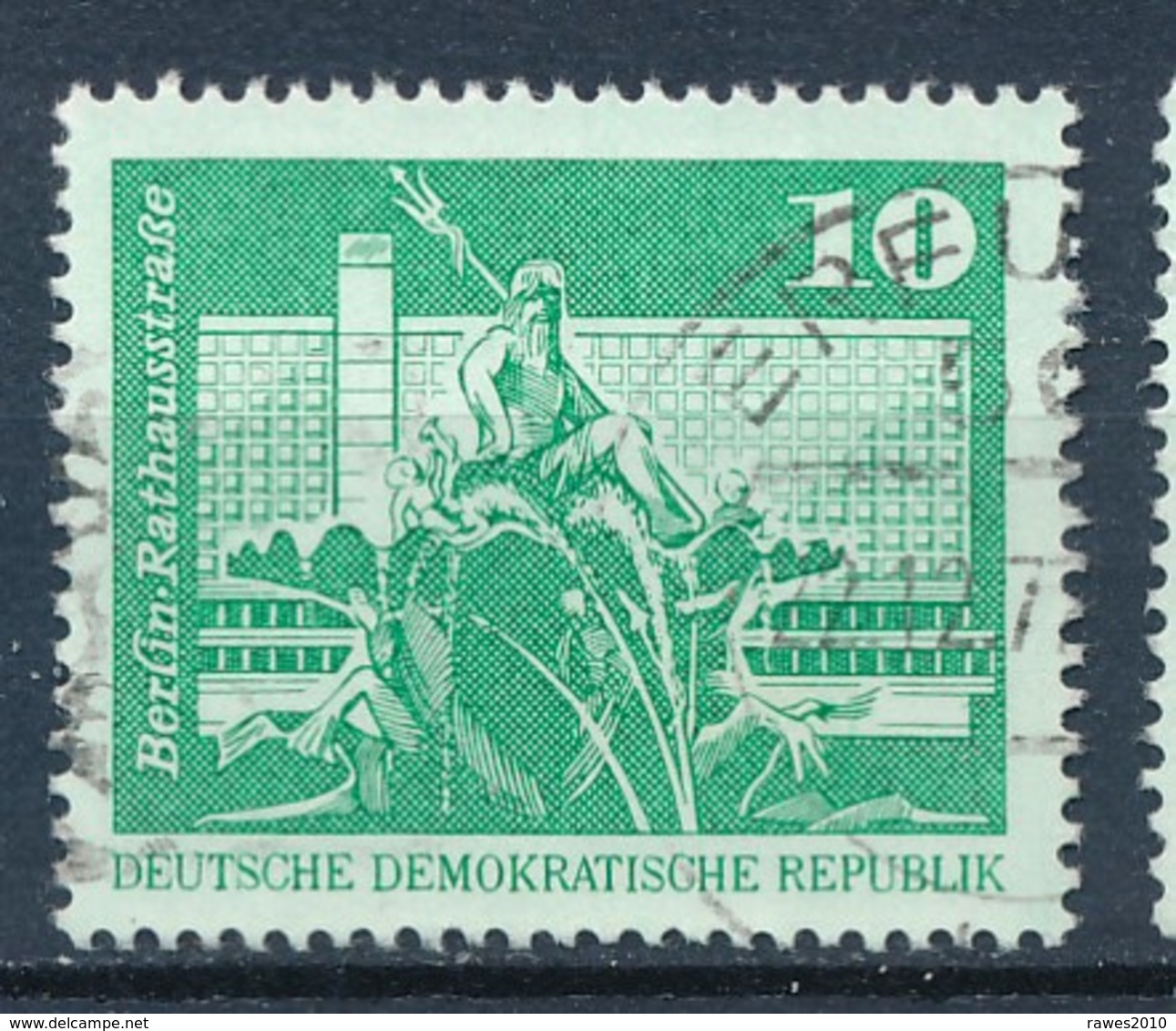 DDR Mi. 1843 Type II B Gest. Berlin Neptunbrunnen TGST Erfurt - Gebraucht