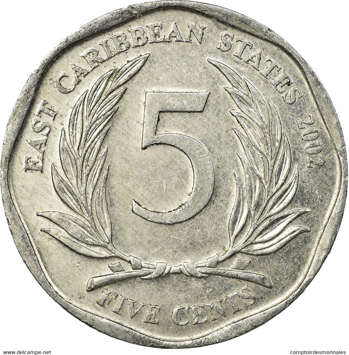 Monnaie, Etats Des Caraibes Orientales, Elizabeth II, 5 Cents, 2002, British - Oost-Caribische Staten