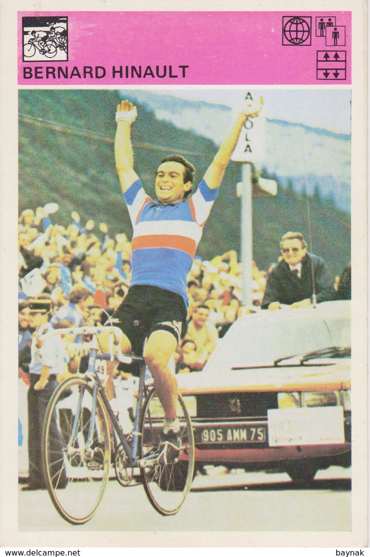 TH2097  ~~  BERNARD HINAULT ~~   SVIJET SPORTA CARD - Cycling