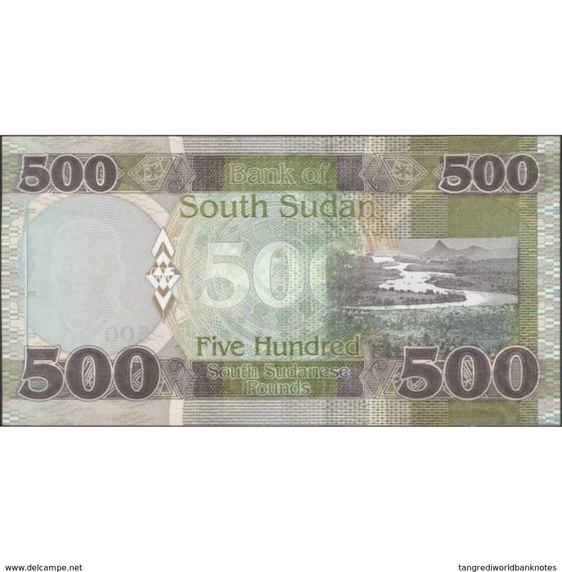 TWN - SOUTH SUDAN NEW - 500 Pounds 2018 Prefix AB﻿ UNC - South Sudan