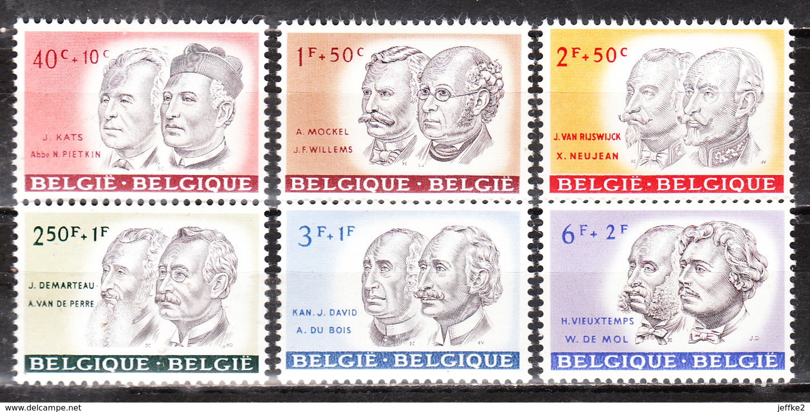 1176/81**  Personnalités Belges - Série Complète - MNH** - Vendu à 10% Du COB!!!! - Unused Stamps