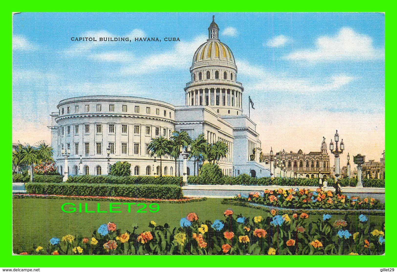 HABANA, CUBA - CAPITOL BUILDING - ANIMATED - PUB. BY ROBERTS & CO - - Cuba