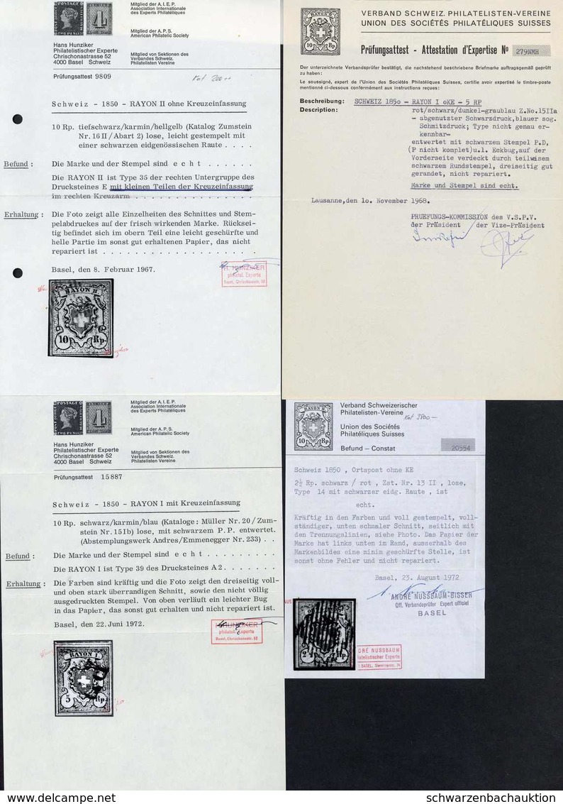 Schweiz Rayon - 1843-1852 Federal & Cantonal Stamps