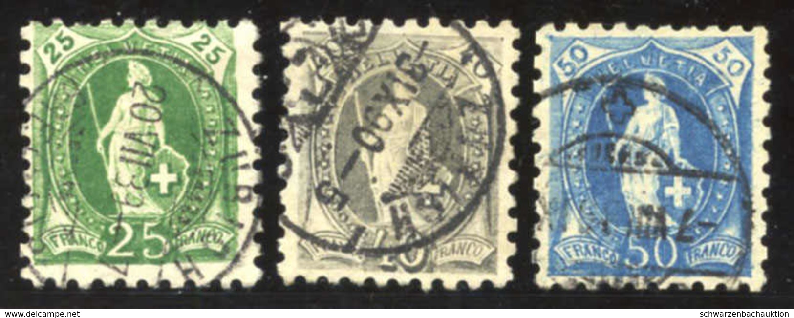 Schweiz Sitzende Helvetia Gezähnt - Used Stamps