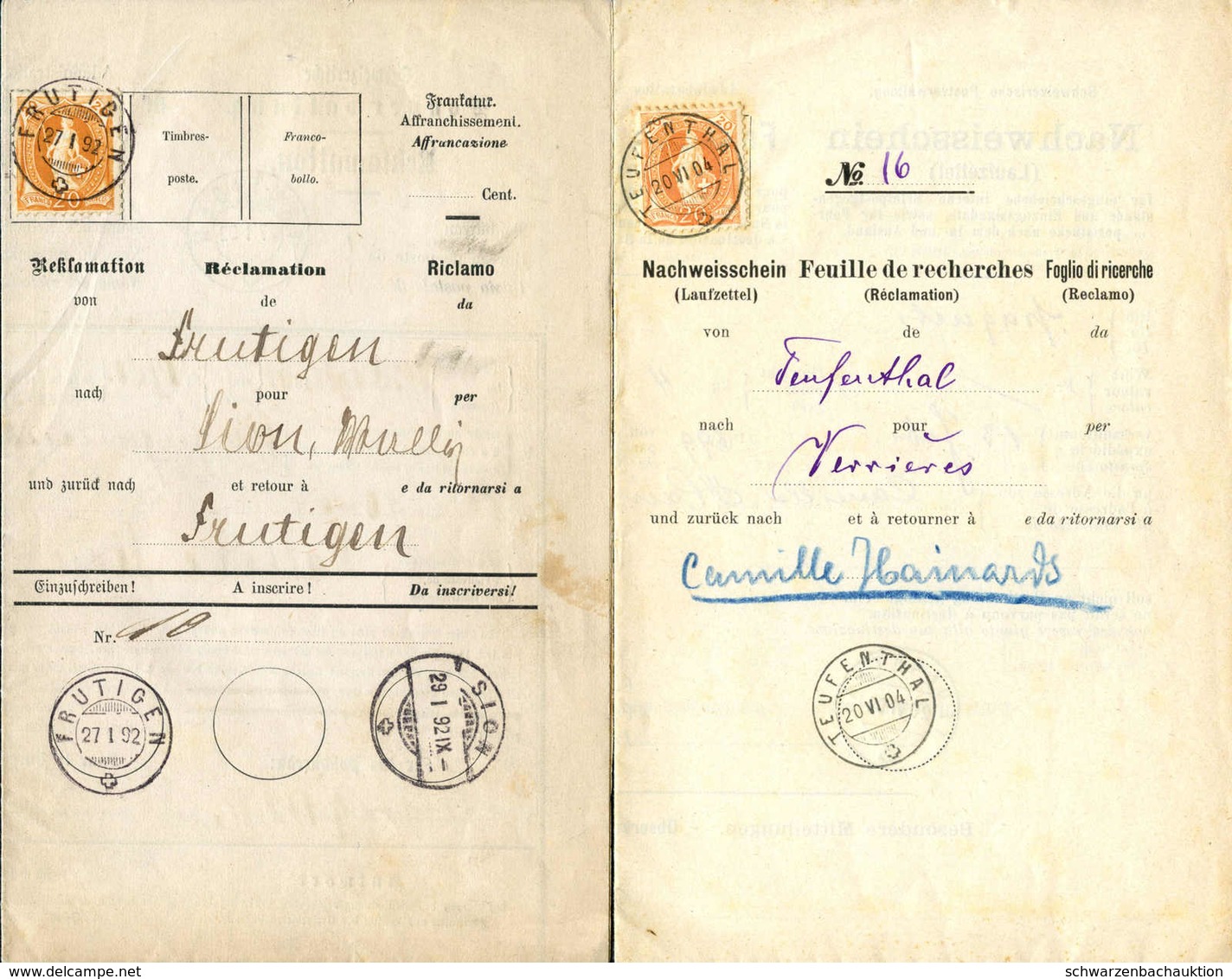 Schweiz Stehende Helvetia - Lettres & Documents