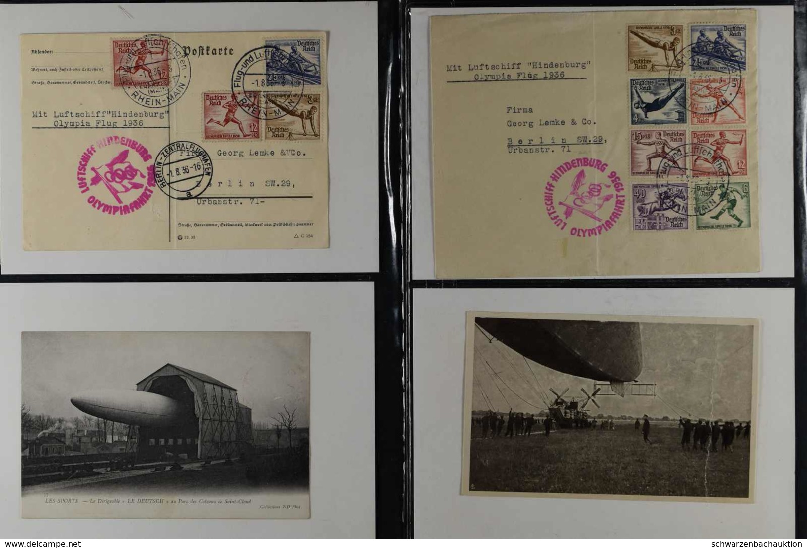 Sammlungen Und Posten Zeppelin Und Luftpost - Lettres & Documents