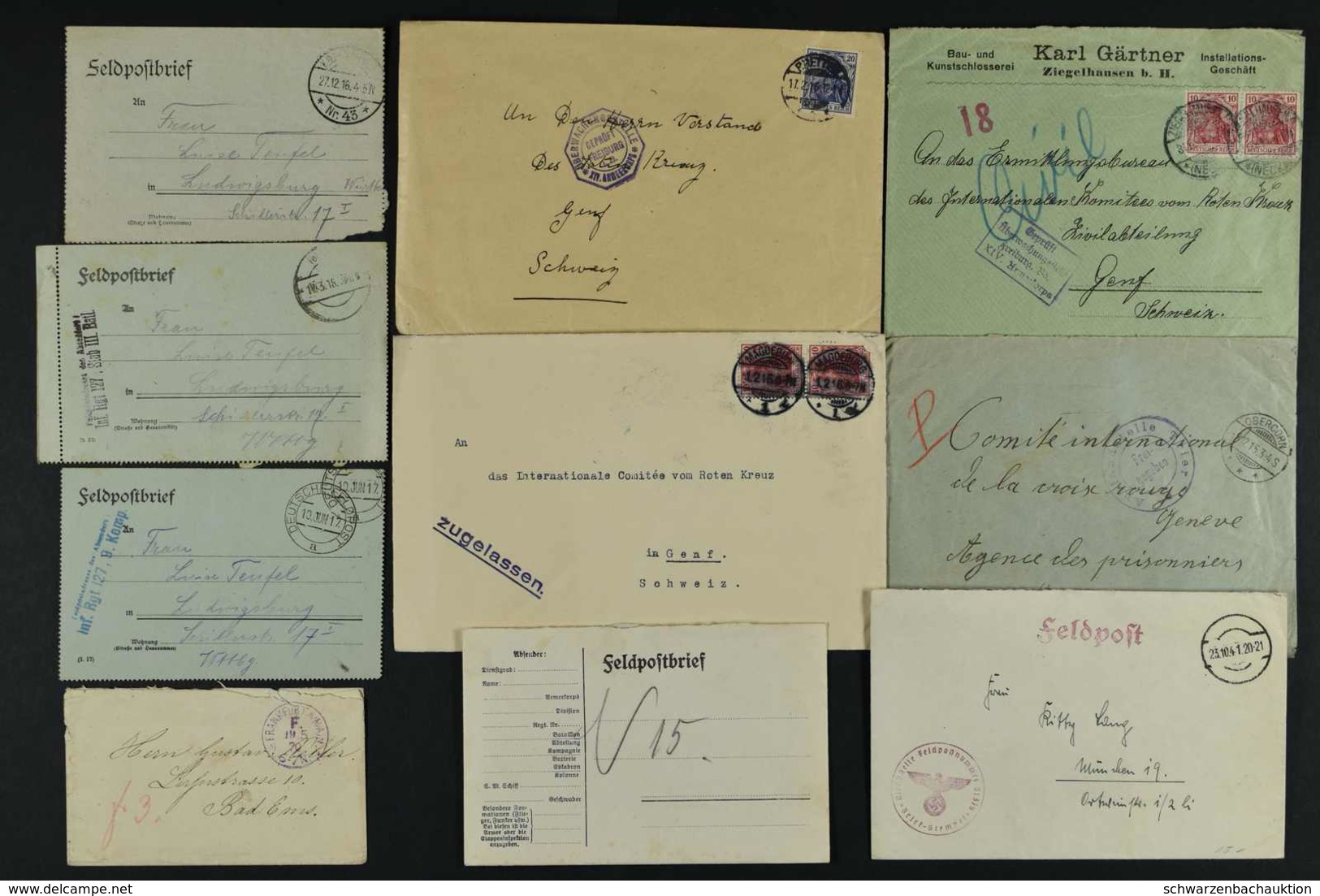 Feldpost I. Wk - Lettres & Documents