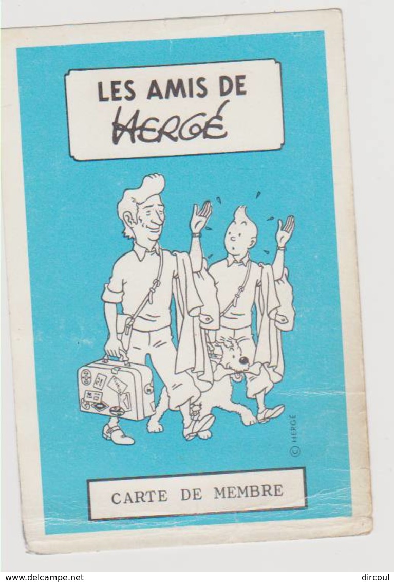 40382  -  Les  Amis De  Hergé - Tintin - Carte De Membre  1985 -  Quenast -  2 Scans - Autres & Non Classés